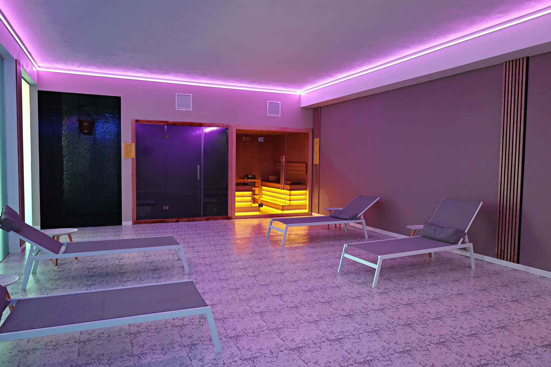 Spa do Arena Club com sauna e banho turco