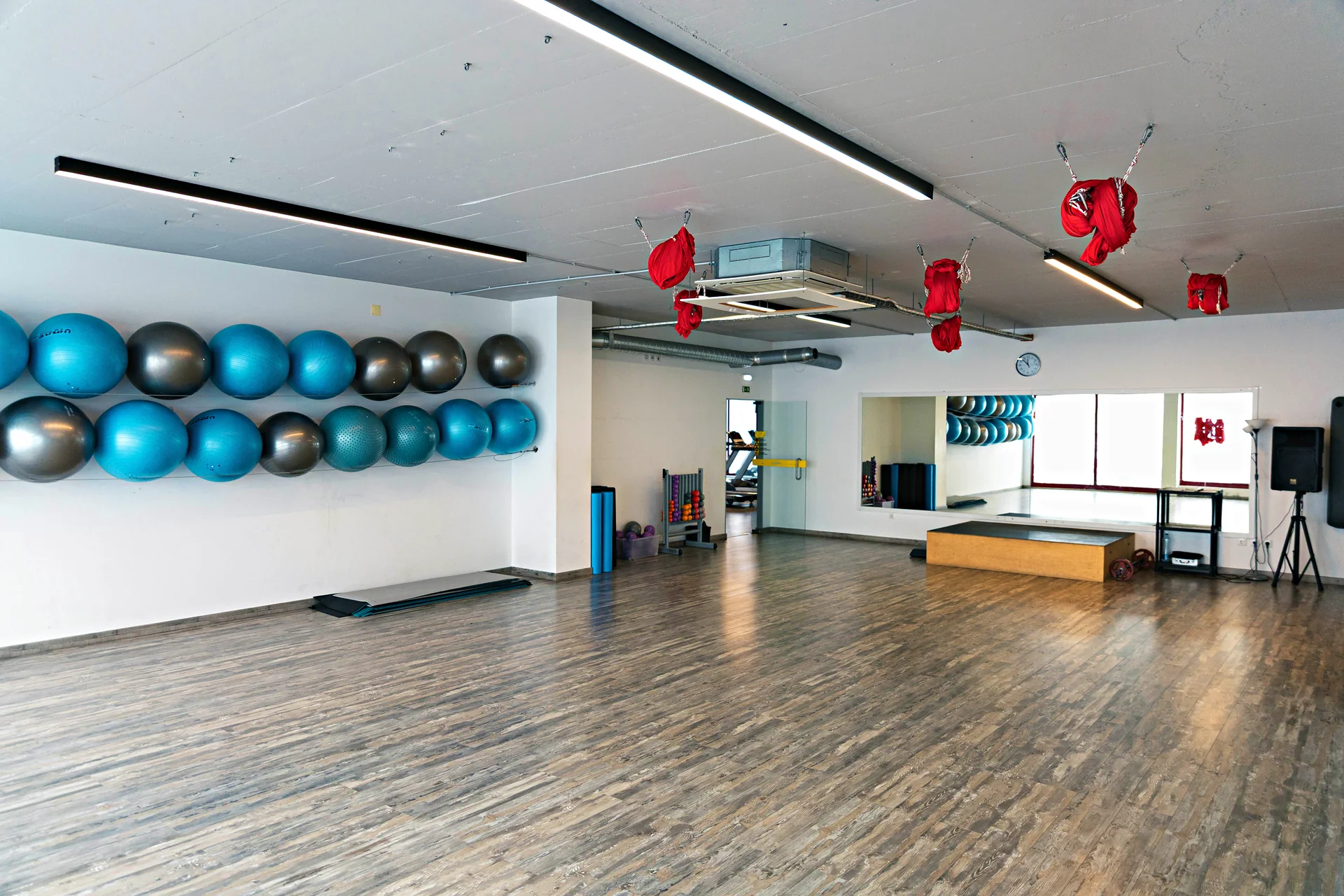 Estúdio de aulas do Arena Fitness